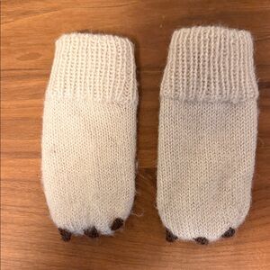Oeuf baby alpaca animal mittens